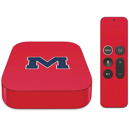 University of Mississippi Ole Miss Logo Red Apple TV Skin